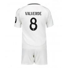 Real Madrid Federico Valverde #8 Hemmatröja Barn 2024-25 Kortärmad (+ Korta byxor)